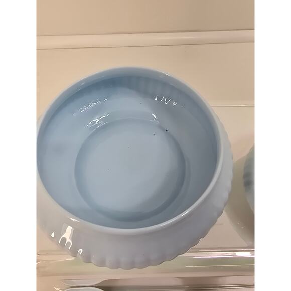 Royal Adderley England Bone China Trinket Boxes Blue with Rose Lid Set of 2 - Picture 4 of 7